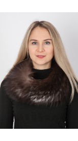 Silver fox fur neck warmer